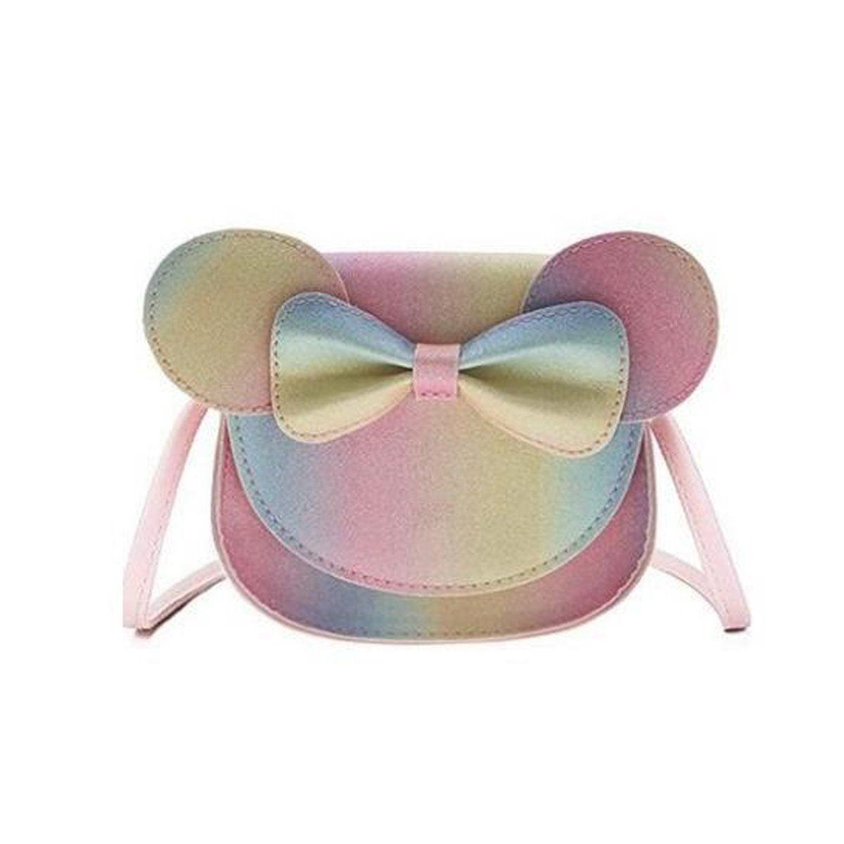 Cute Bowknot Crossbody Bag Fashionable Girls Shoulder Bag Slanting Mini Handbag - Light Blue