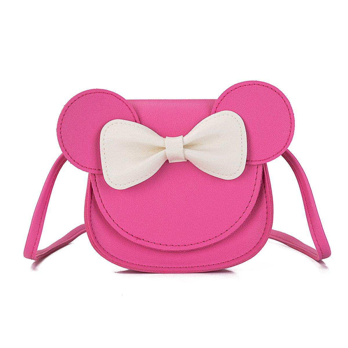Cute Bowknot Crossbody Bag Fashionable Girls Shoulder Bag Slanting Mini Handbag - Light Blue