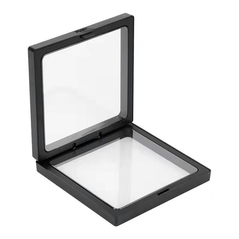 10pcs Transparent PE Film Display Box Jewelry Packaging Storage Box Container - 7-18-2-Black