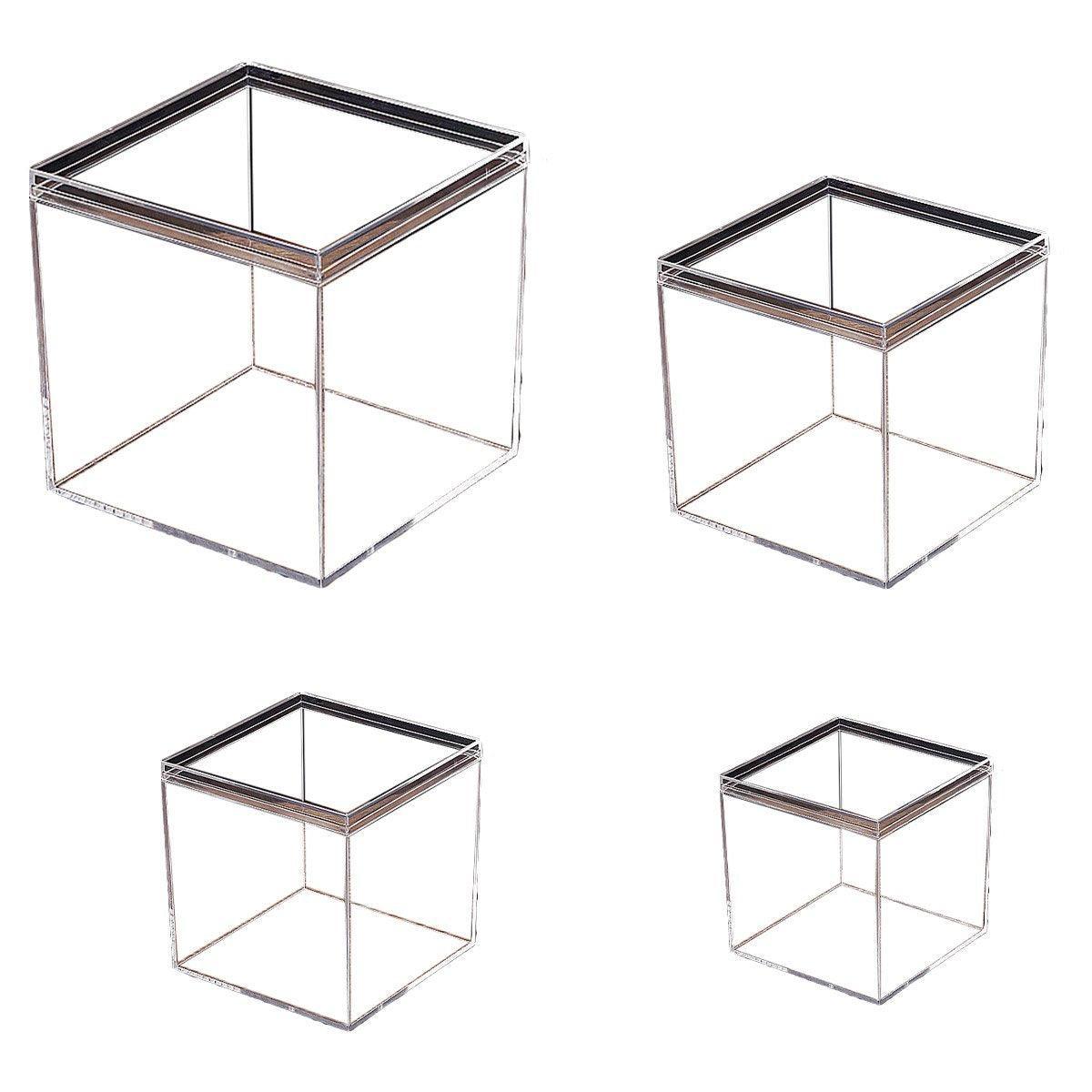 10pcs Clear Acrylic Plastic Boxes Square Storage Containers for Food  Small Item - 10pcs-75-75-75