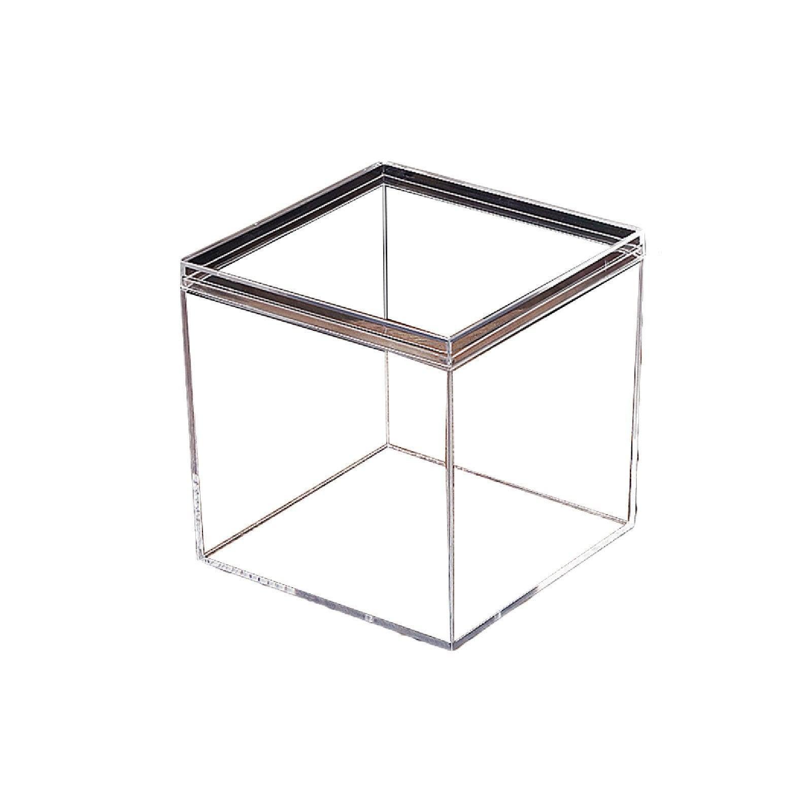 10pcs Clear Acrylic Plastic Boxes Square Storage Containers for Food  Small Item - 10pcs-75-75-75