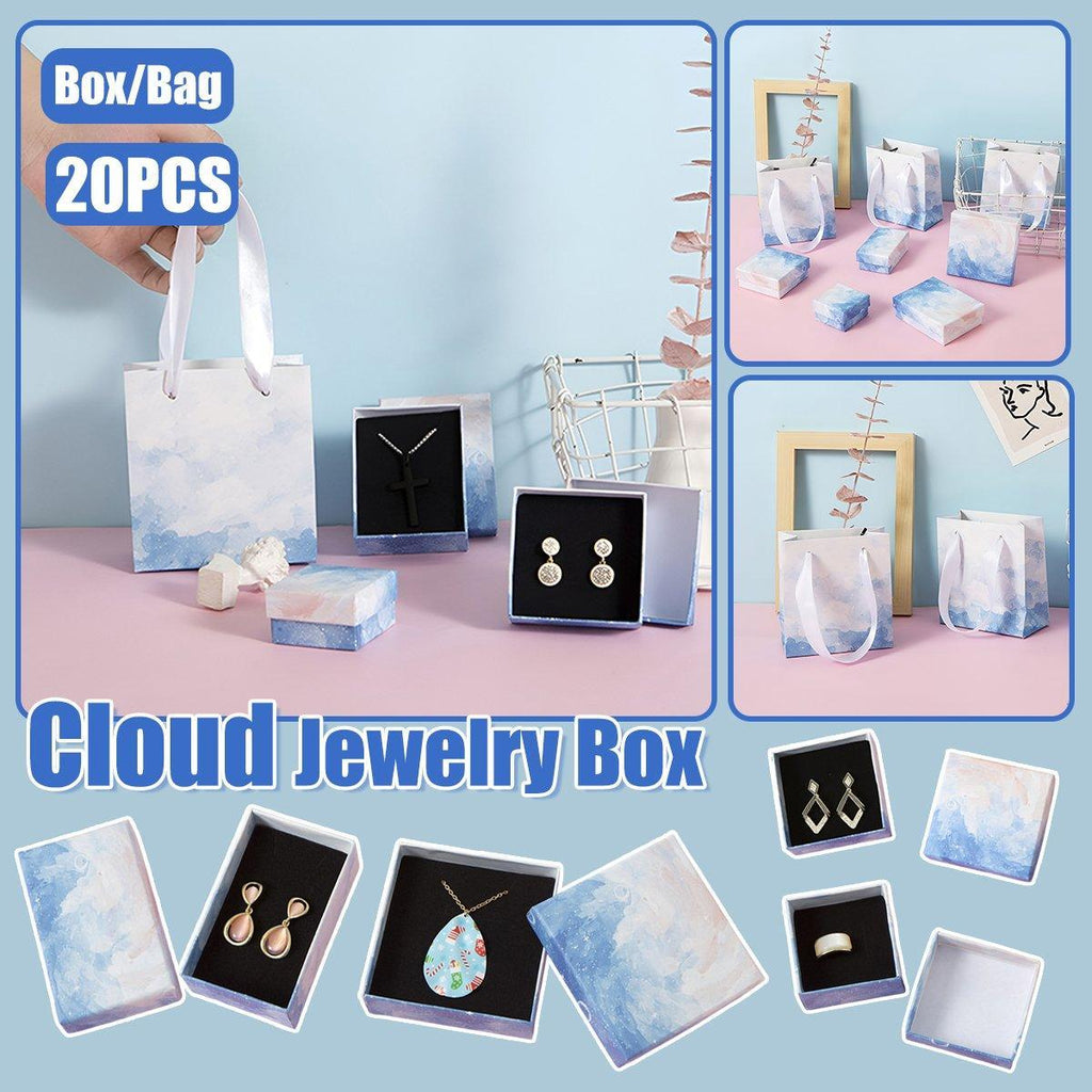 20PCS Cloud Jewelry Box Earrings Necklace Ring Bracelet DisplayOrganizer - 7*9*3cm（Box）