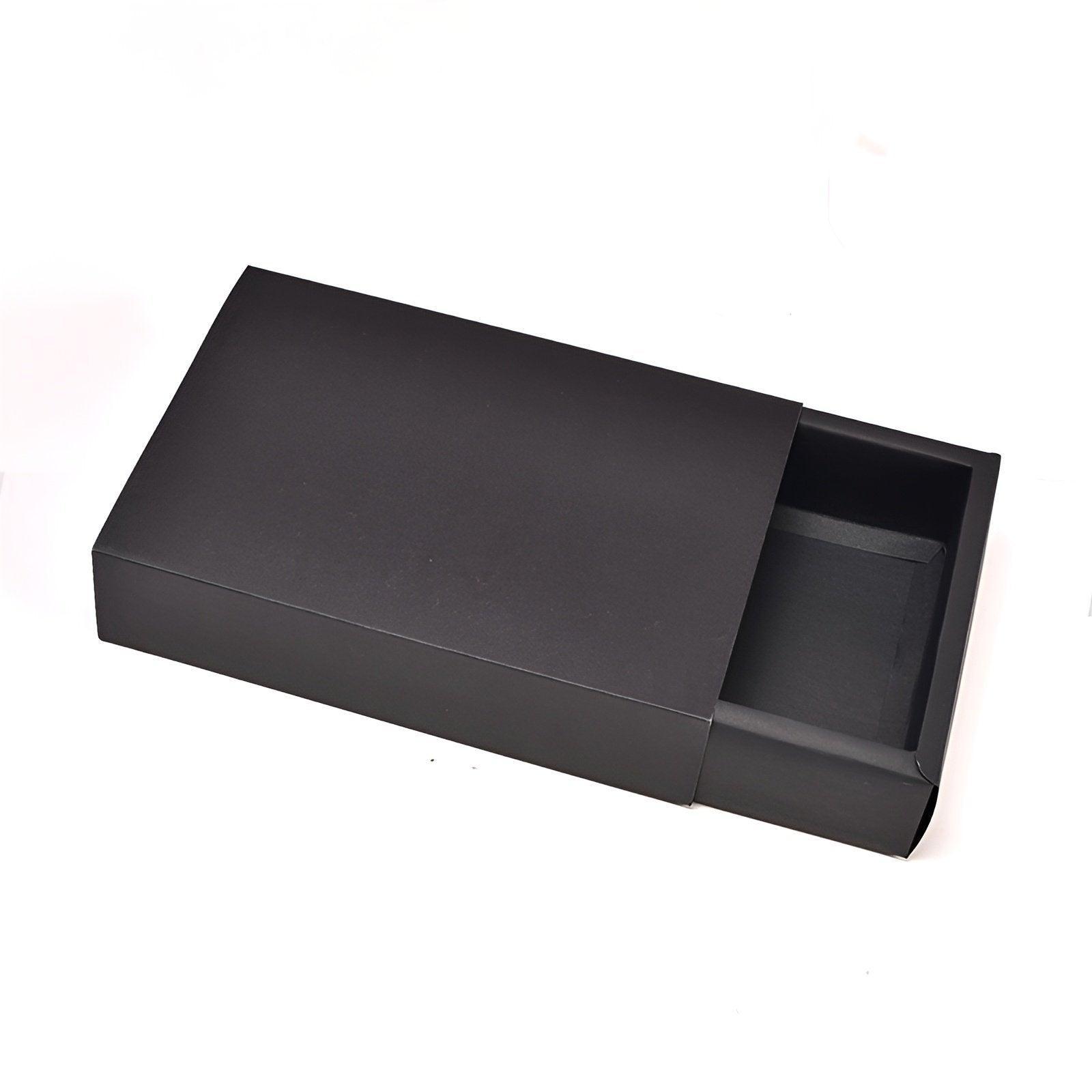 25X Black Kraft Paper Drawer Jewelry Package Necklace Bracelet Gift Package box - 28.5*10*6-25pcs
