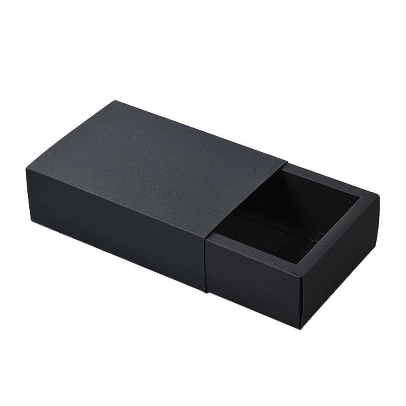 25X Black Kraft Paper Drawer Jewelry Package Necklace Bracelet Gift Package box - 28.5*10*6-25pcs