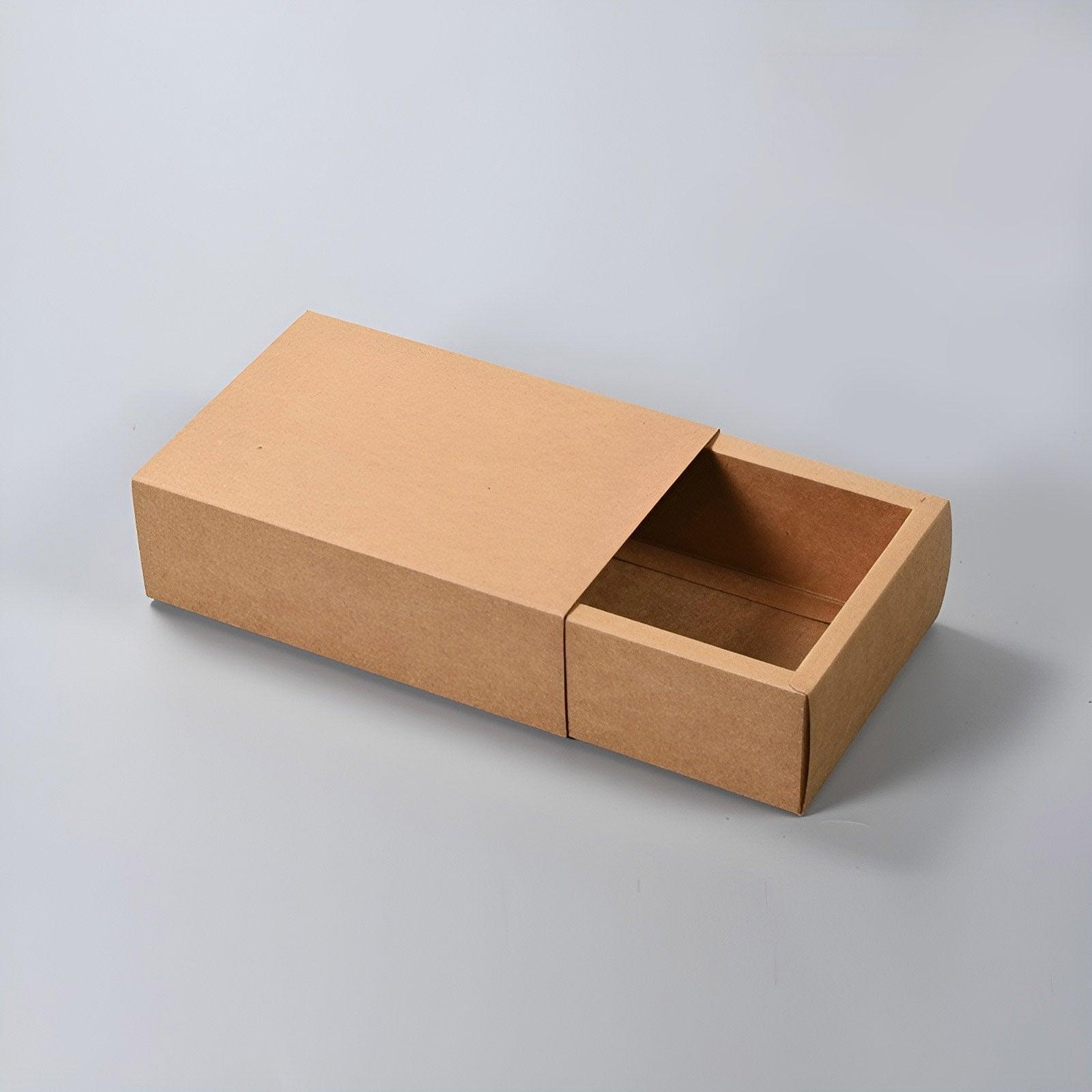 Kraft Paper Drawer Box Packaging Gift Storage Organiser Small Kraft Boxes - 18x11x4cm