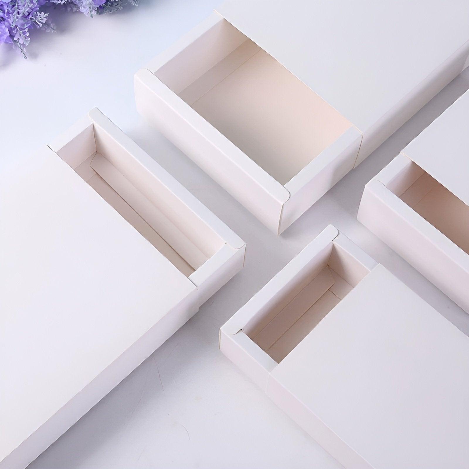 25X White Kraft Paper Drawer Jewelry Package Necklace Bracelet Gift Package box - 20.5*15.5*4-25pcs