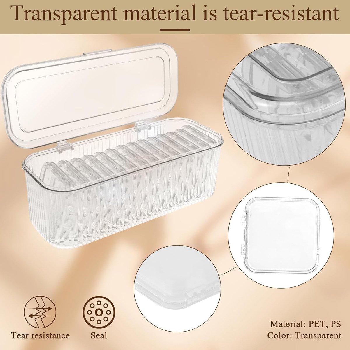 15pcs Transparent Storage Box Jewelry Organizer Bracelet Necklace Anti-Oxidation