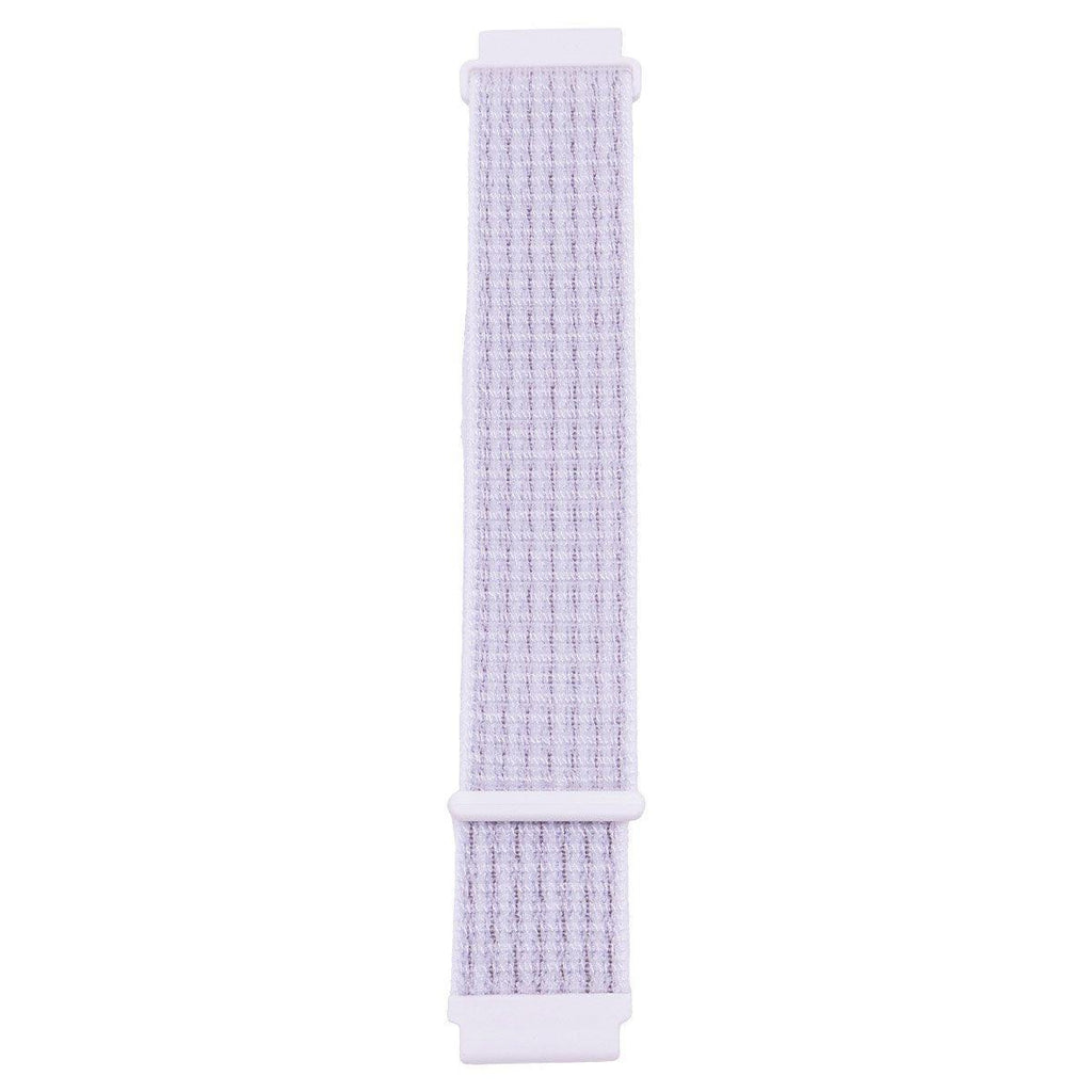 20mm Nylon Braided Sport Loop Velcro Watch Band Strap Compatible Replacement - Rainbow