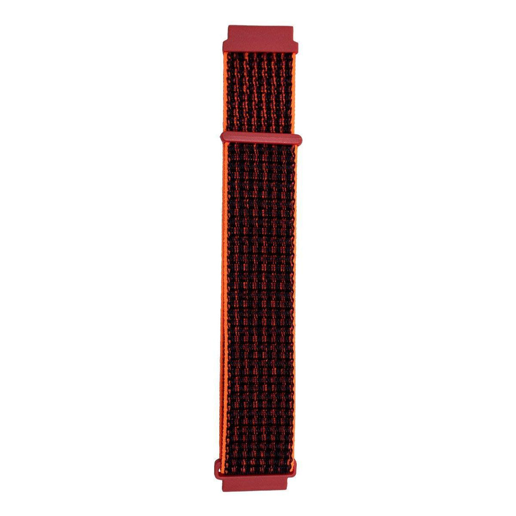 20mm Nylon Braided Sport Loop Velcro Watch Band Strap Compatible Replacement - White