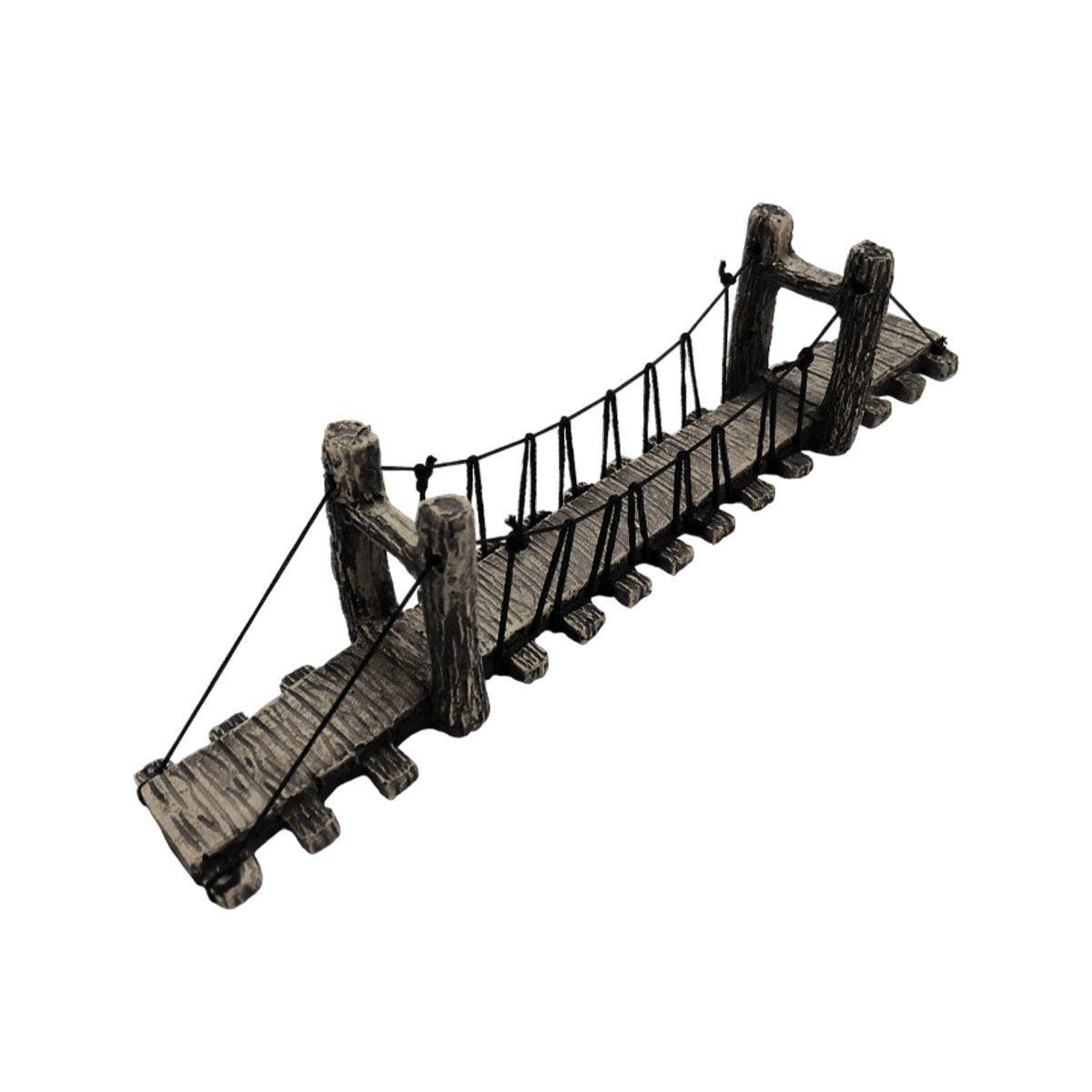 Resin Bridge Aquarium Decoration Fish Tank Accessories Shrimp Tortoise Climbing - Suspension Bridge-S