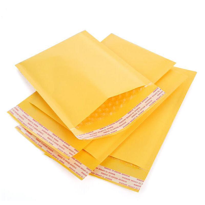 25PCS Poly Bubble Mailer Yellow Colour Multi-Size Plastic Padded Bag - 25PCS-14x20CM