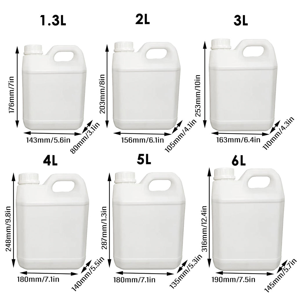 Plastic Square Bucket Storage Container Flat Square Pots 6 Sizes for Home Garden - 2L