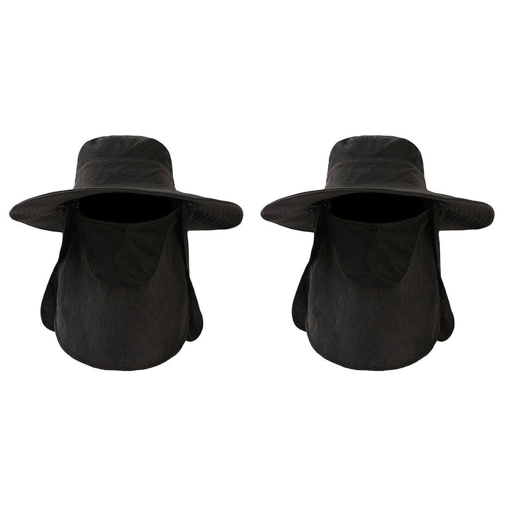 2PCS Outdoor Fisherman Hat Men Women Sun Protection Fishing Cap Bucket Hat - Pink