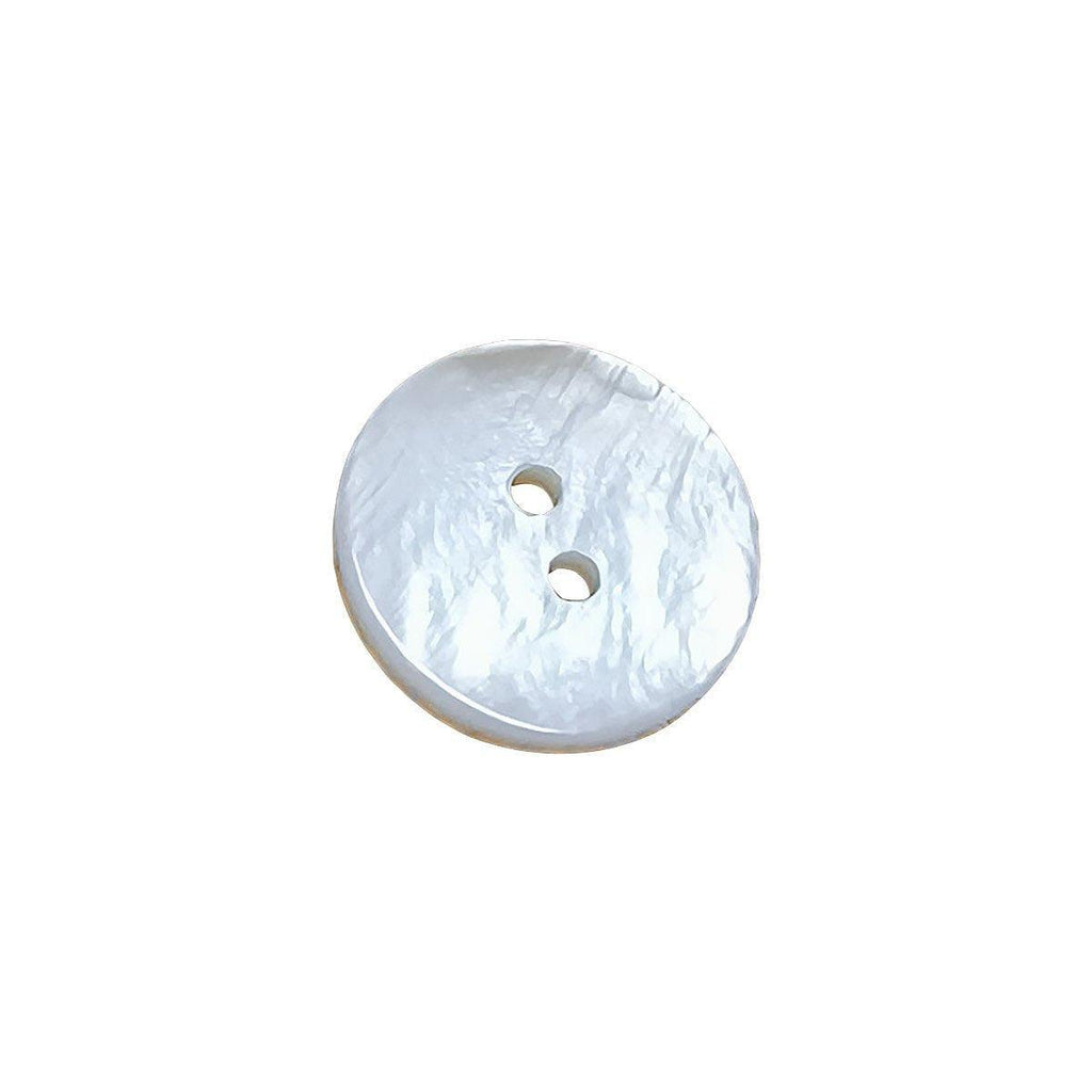20pcs White Shirt Buttons Round Two Eyes Sewing Craft DIY Clothing Supplies - 10mm