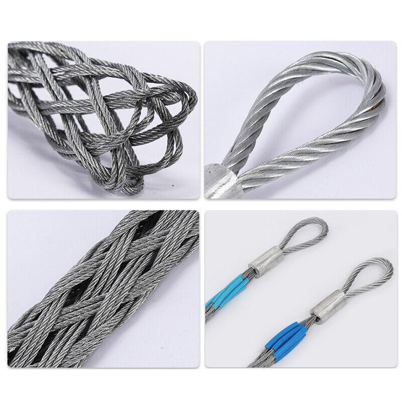 Stainless Steel Cable Pulling Sock Wire Grip Tool for NBN Telstra Ducting 6 Sizes - Blue(4-6MM)