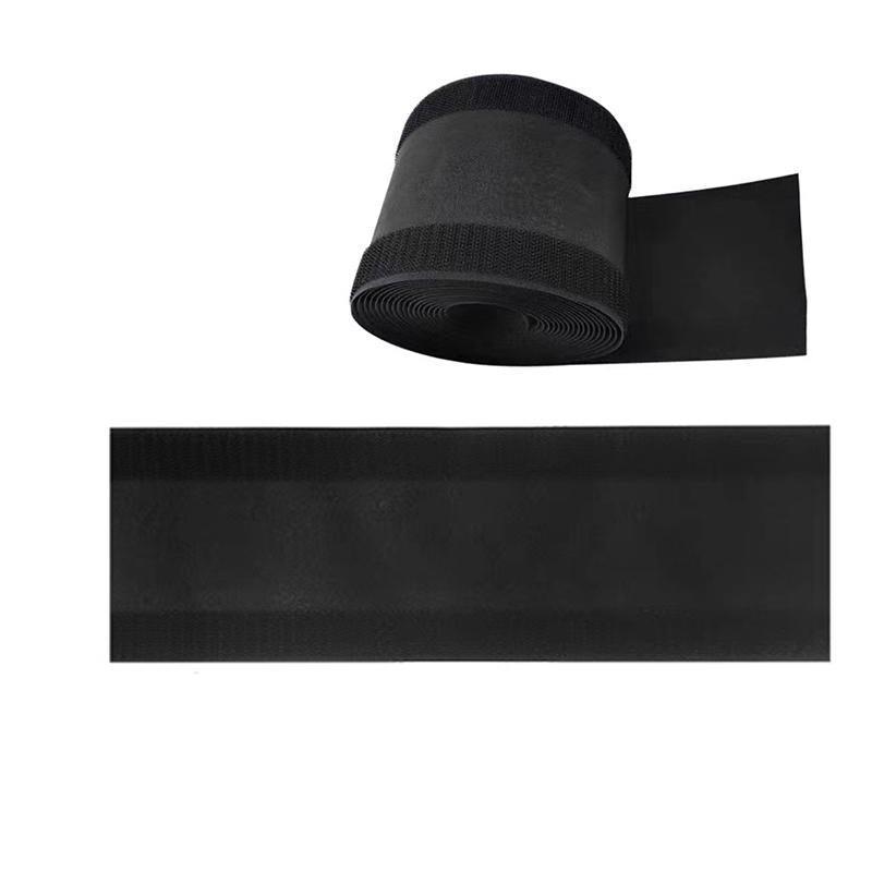 Cable Cover Nylon Sticky Wire Protector Floor Blanket Reusable Cord Tube Cover - Black-3Meter(with adhesive)-Floor