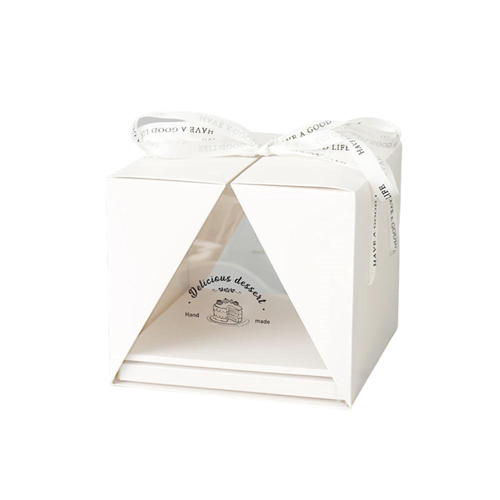10x Clear Cake Box Set 4 6 8 Inch Durable Versatile Display Packaging Containers - 10pcs-4inch