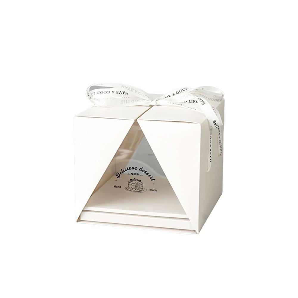 10x Clear Cake Box Set 4 6 8 Inch Durable Versatile Display Packaging Containers - 10pcs-8inch