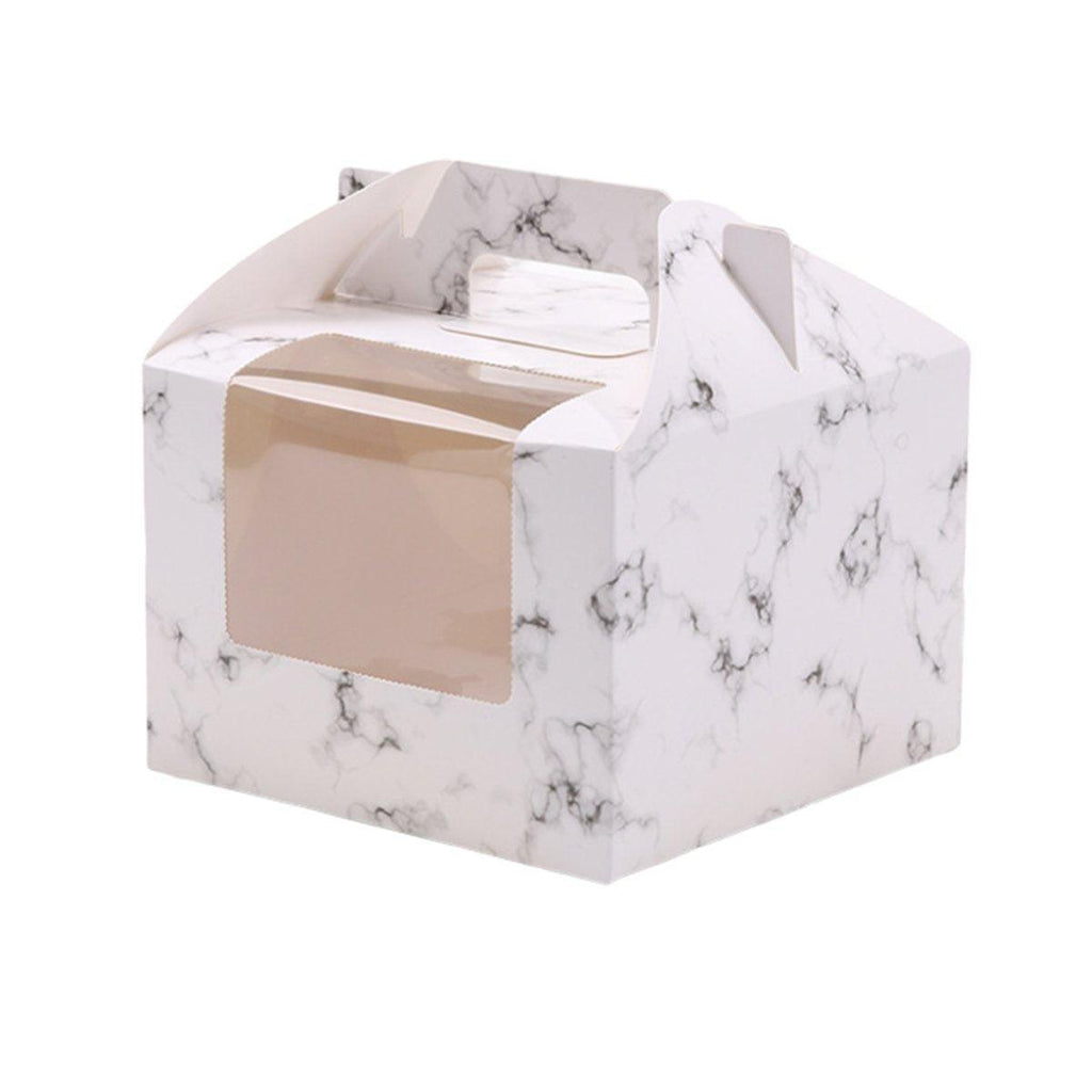 25pcs Portable Cupcake Packaging Box with Transparent Window for Easy Opening - Blue-2Cup