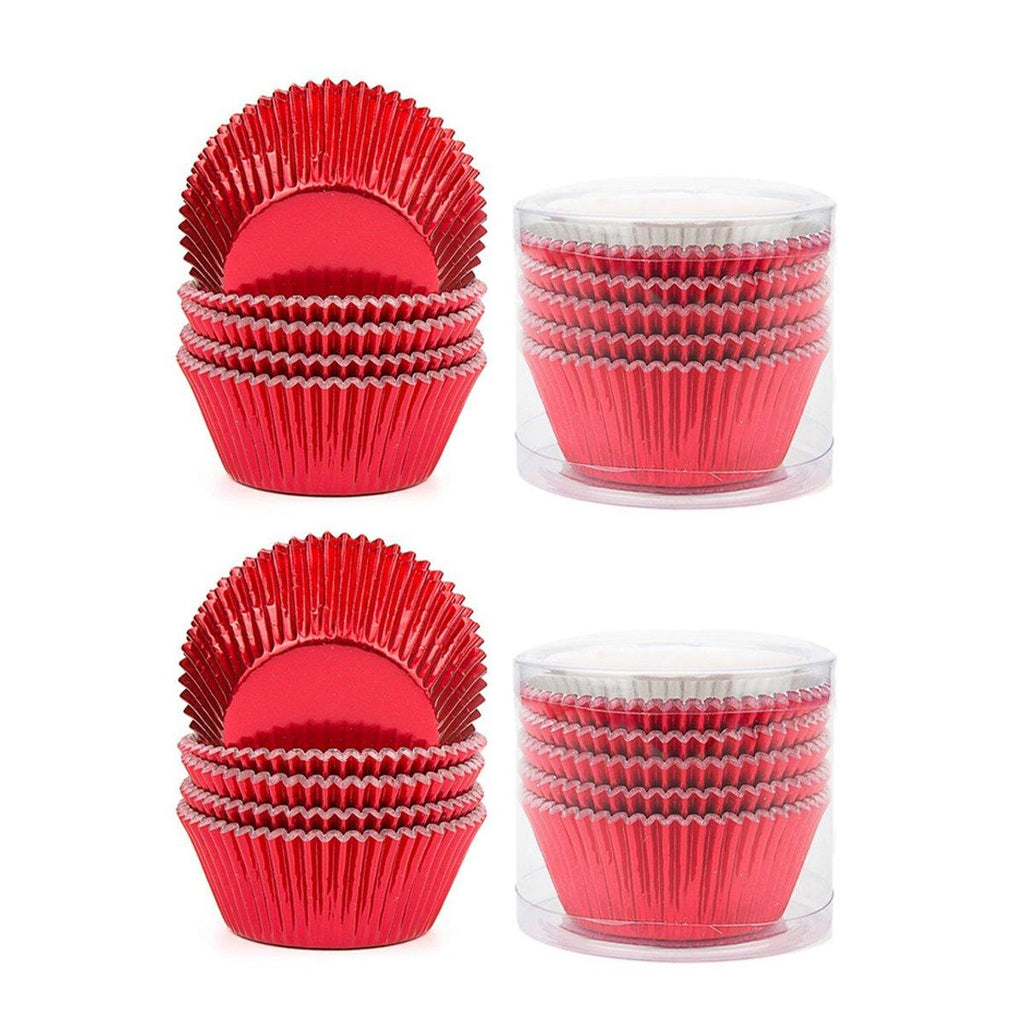200 Pcs Colored Baking Paper Cupcake Trays Muffin Liners for Party Baking - Gold