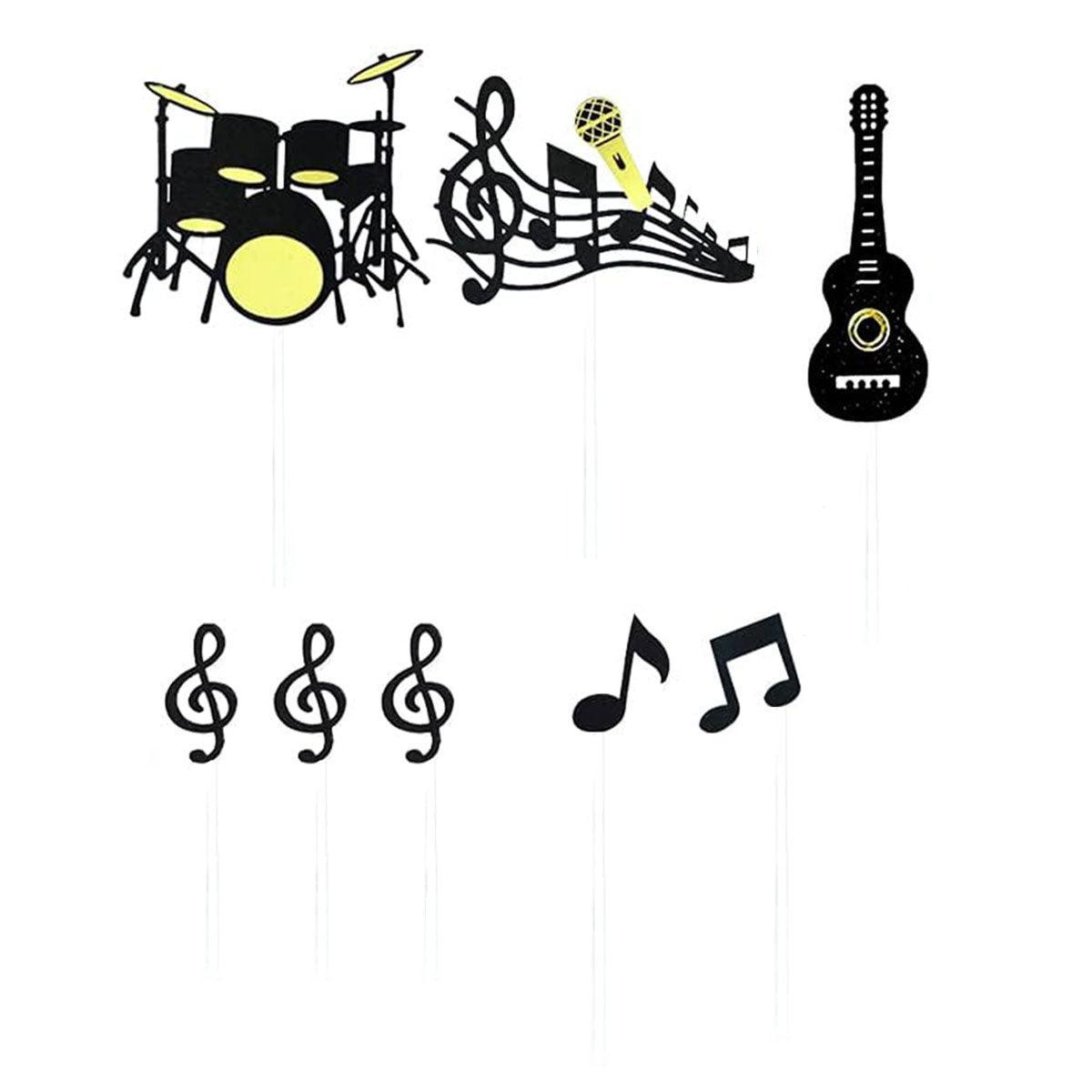 Music Notes Violin Cake Decoration Materials Birthday Cake Topper Inserts - 1