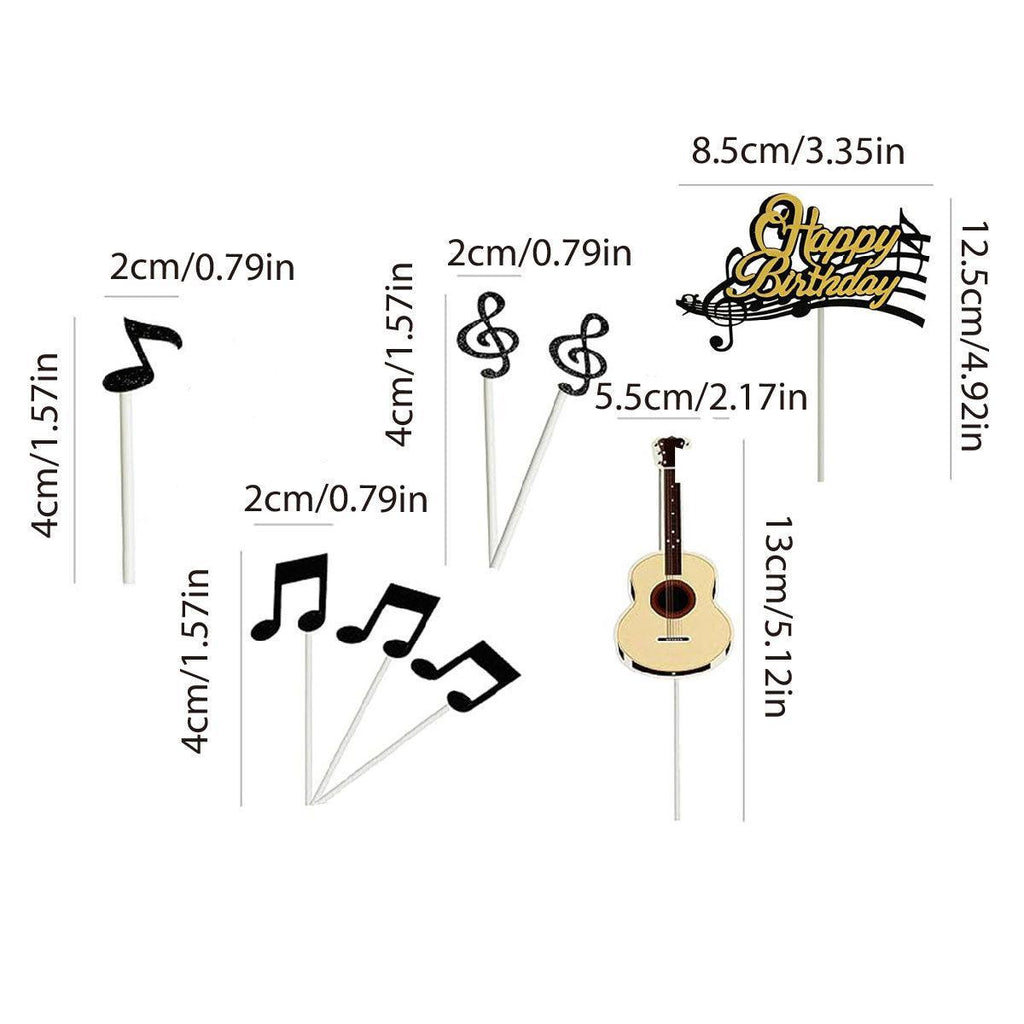 Music Notes Violin Cake Decoration Materials Birthday Cake Topper Inserts - 2