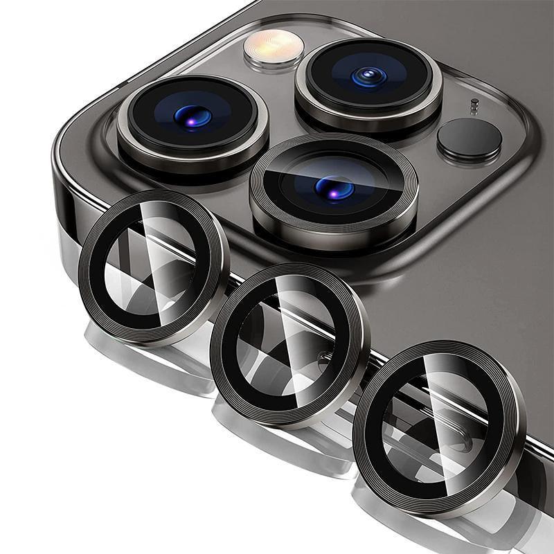 For iPhone 14/14 Plus Metal Camera Lens Glass Screen Protector - Light Puple