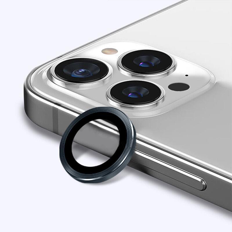 For iPhone 14/14 Plus Metal Camera Lens Glass Screen Protector - Light Puple