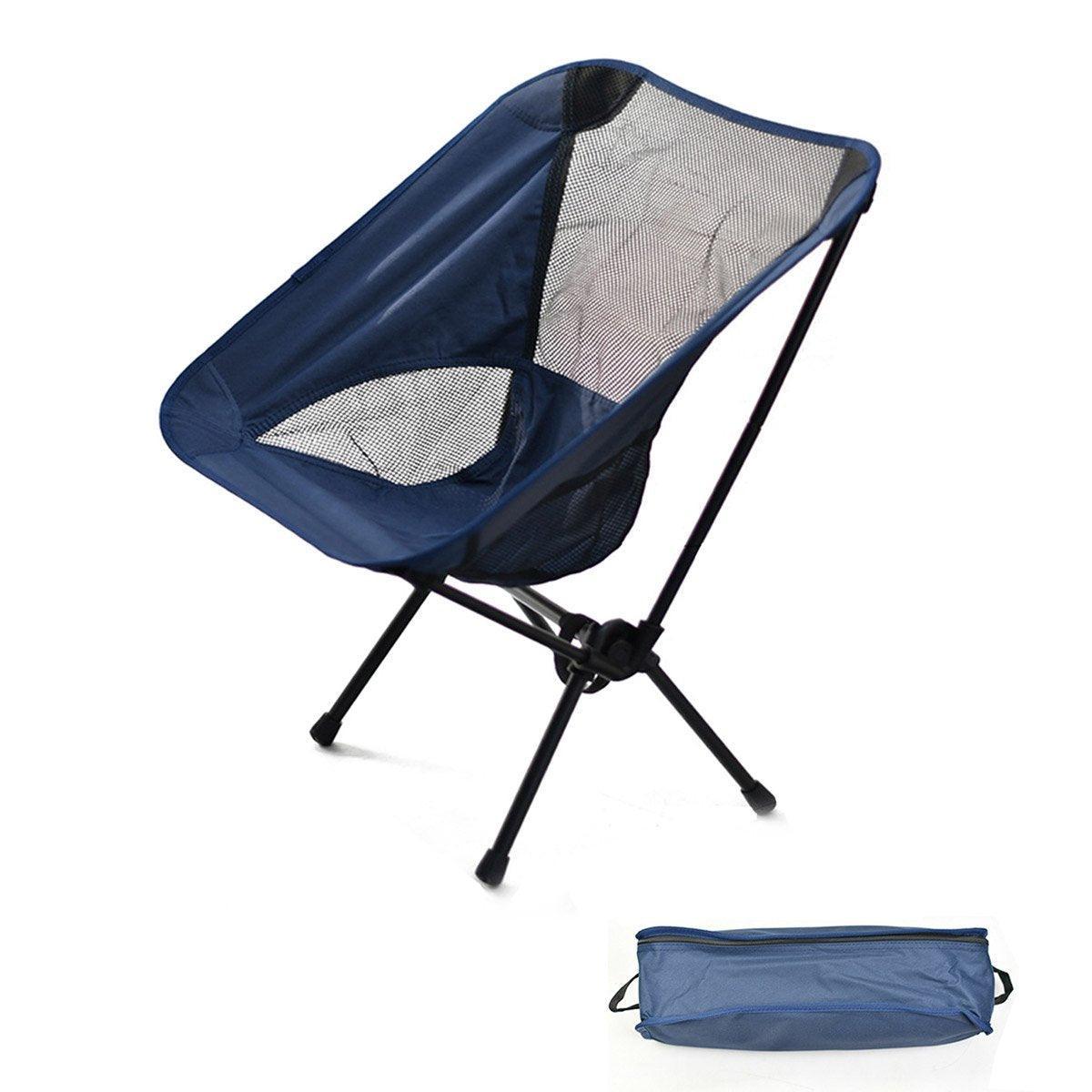 Outdoor Portable Lightweight Folding Camping Chair High Back Fishing Chair - Red