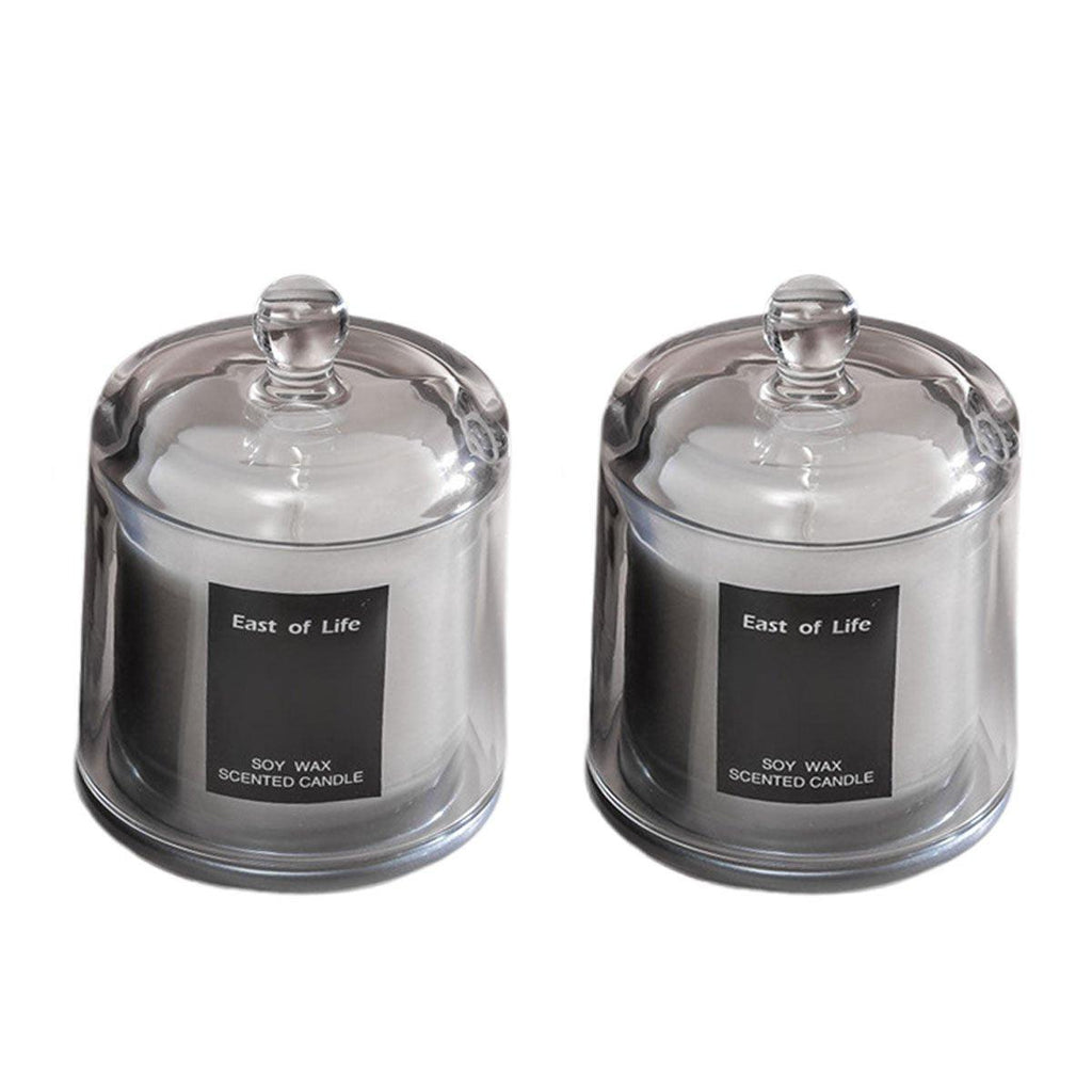2Pcs Smokeless Glass Aromatherapy Candles Scented Gift Set for Relaxation - Velvet Rose