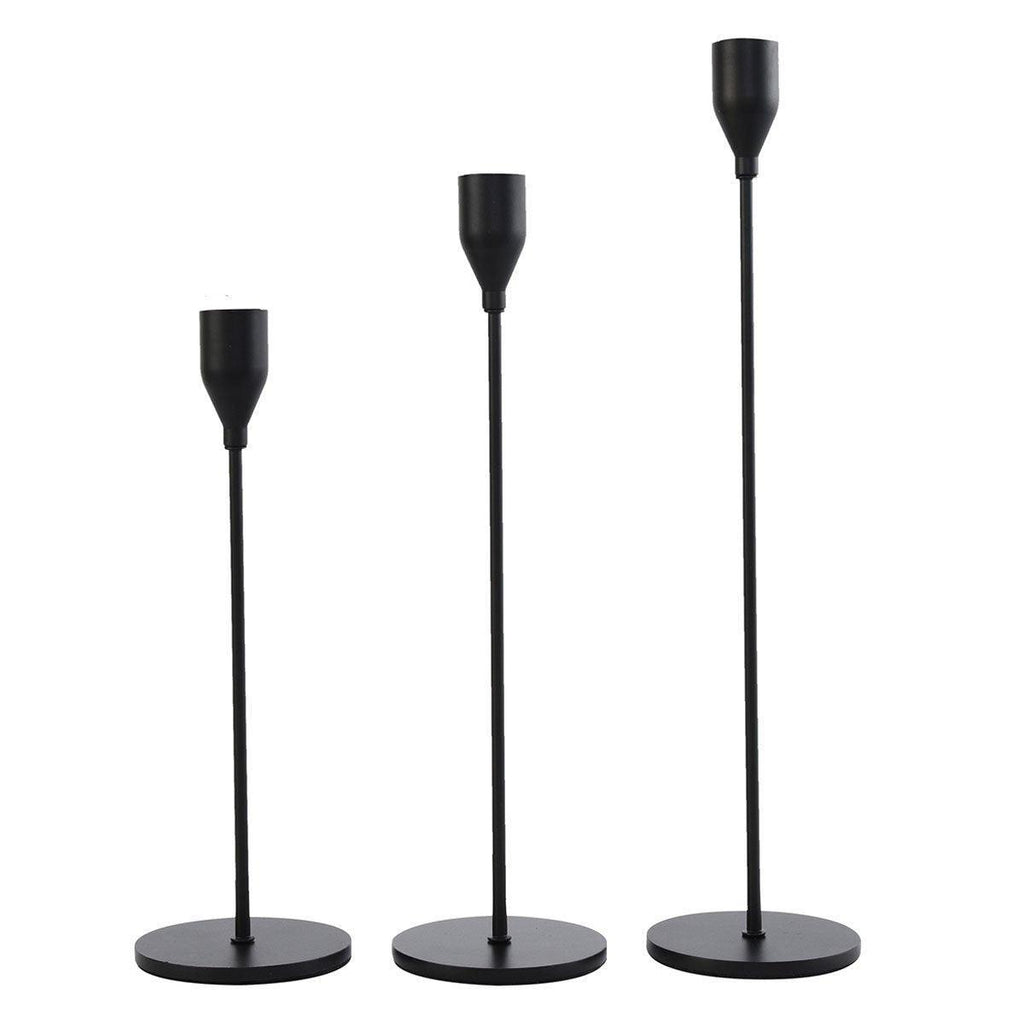 Set of 3 Decorative Candlestick Holder Candle Stand for Wedding / Dinner / Party - Gold