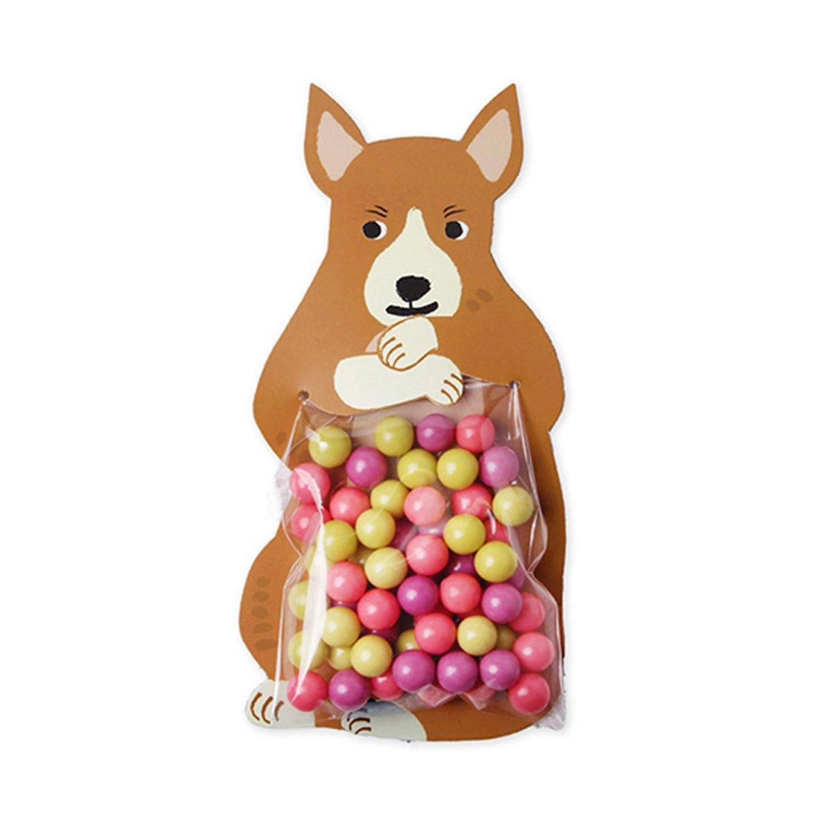 100pcs Cute 3D Cartoon Animal Candy Bags for Party Favors Birthday Gift Wrapping - Koalas