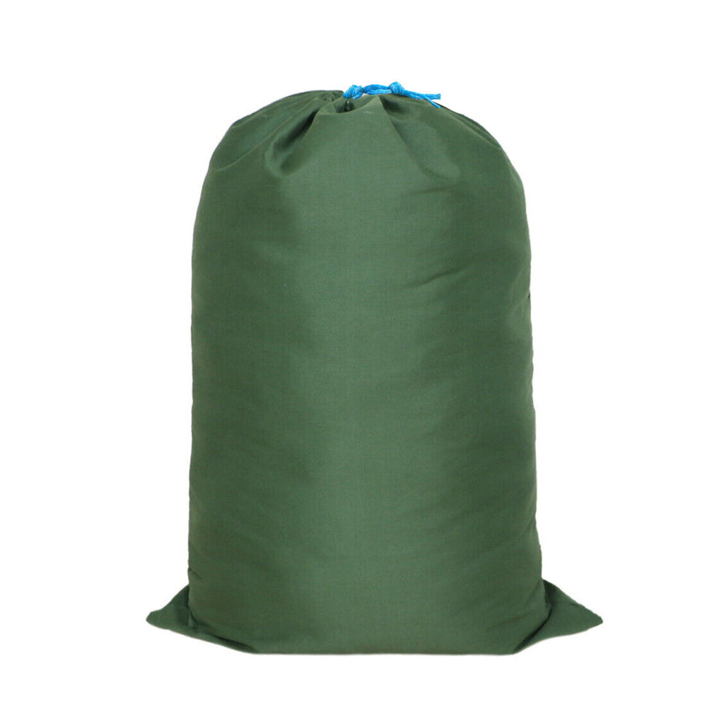 Canvas Drawstring Large Bag Pouch Clothes Craft Storage Laundry - Green-74X120cm