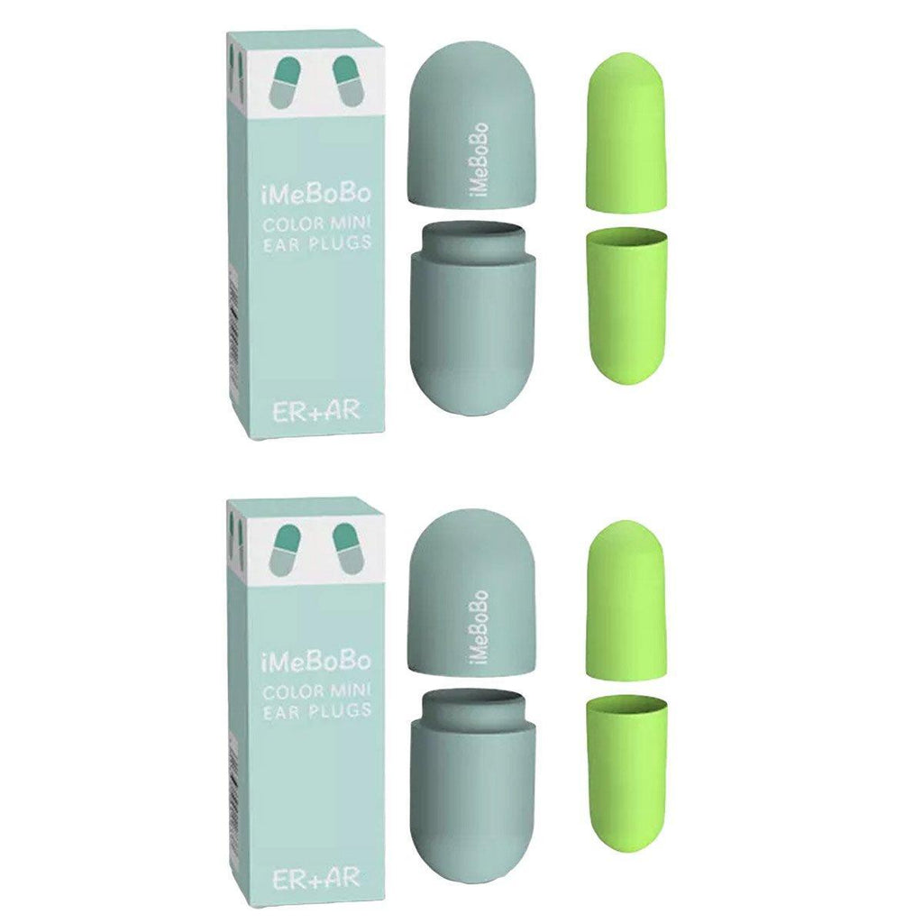 1/2/4 Pairs Soundproof Capsule Earplugs Noise Reduction Ear Plugs for Sleeping - 1pair-Blue