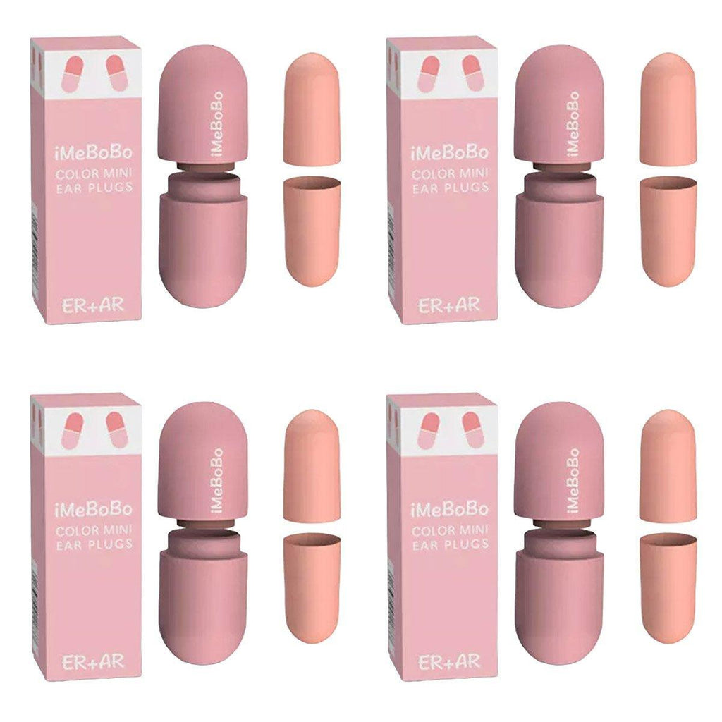 1/2/4 Pairs Soundproof Capsule Earplugs Noise Reduction Ear Plugs for Sleeping - 1pair-Pink