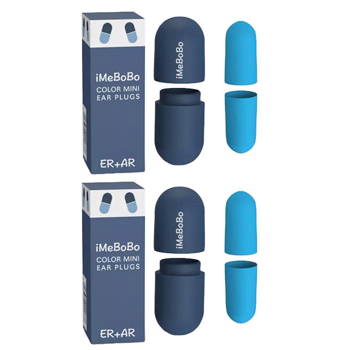 1/2/4 Pairs Soundproof Capsule Earplugs Noise Reduction Ear Plugs for Sleeping - 1pair-Red