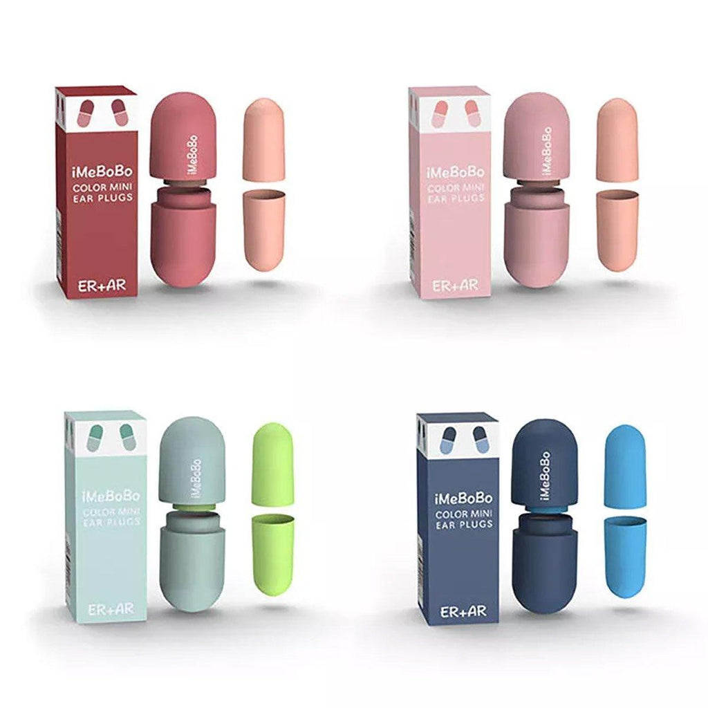 1/2/4 Pairs Soundproof Capsule Earplugs Noise Reduction Ear Plugs for Sleeping - 4pairs-Pink