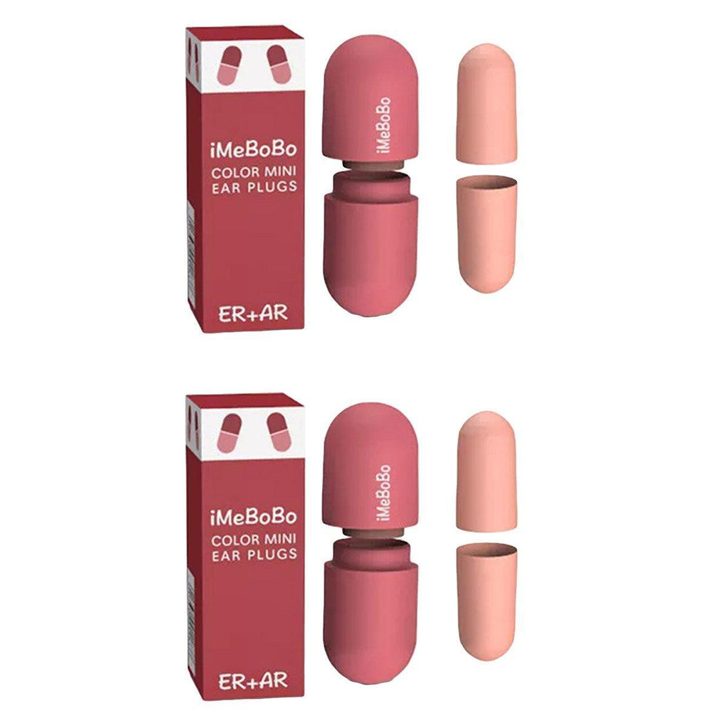 1/2/4 Pairs Soundproof Capsule Earplugs Noise Reduction Ear Plugs for Sleeping - 4pairs-Red