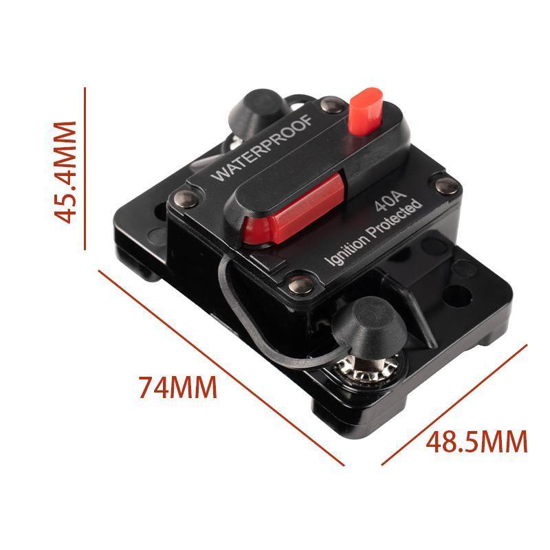 Waterproof Car Circuit Breaker Fuse Reset 30-300A AMP 12V-48V DC Car Boat IP67 - 40A