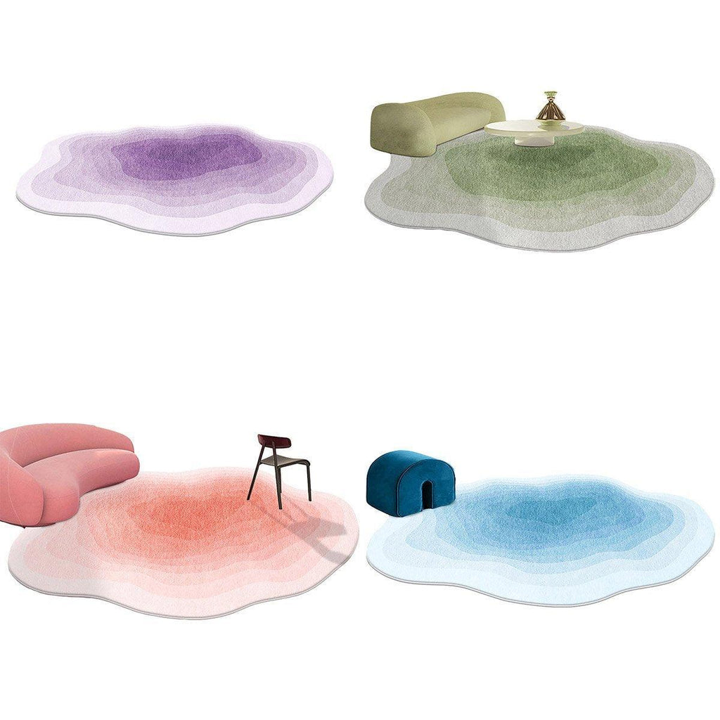 Shaped Cashmere Carpet Living Room Full Blanket Cloakroom Dressing Table - Pink