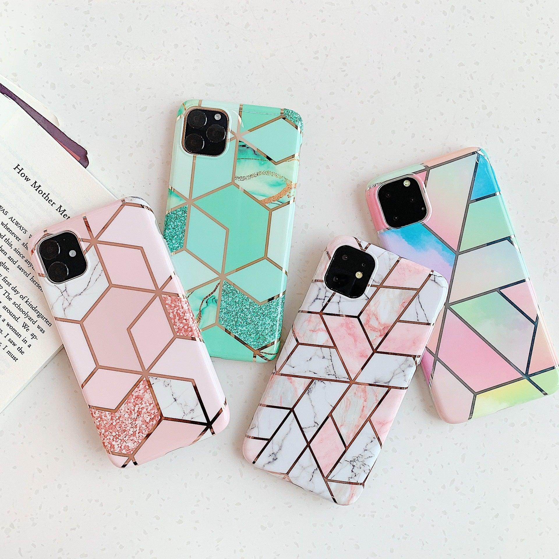 Rainbow Case for iPhone 14 13 12 11 Pro Max XR XS Marble Phone Shockproof Cover Silicone - For iphone 11 Pro