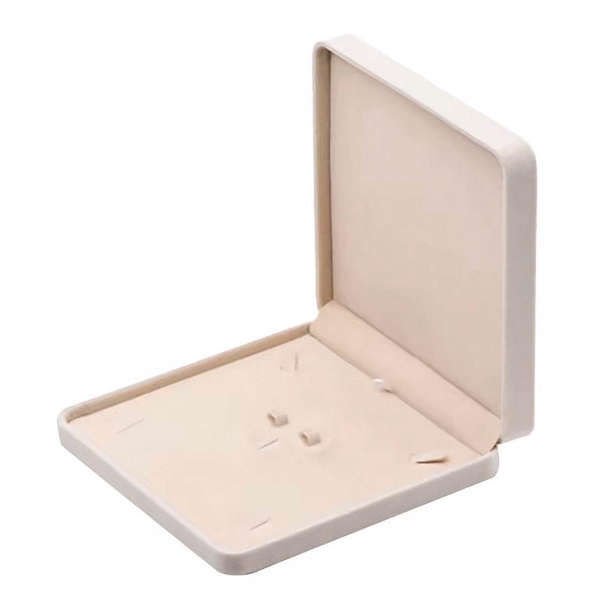 Flannel Jewelry Gift Box Necklace Ring Earring Bracelet Storage Display Case - Wine Red
