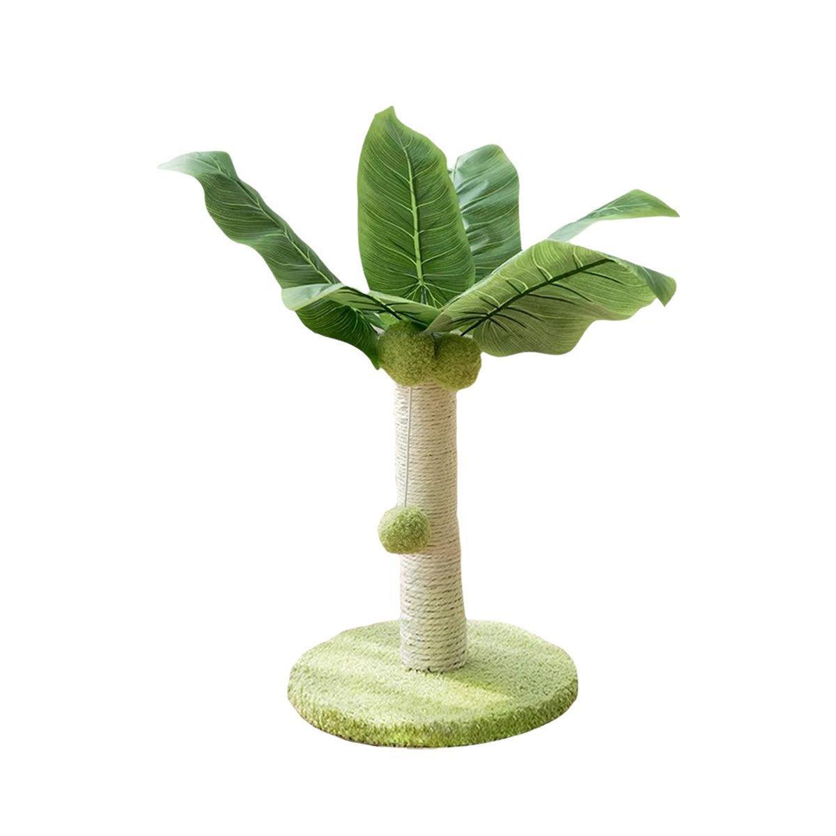 Cat Scratching Coconut Tree Kitten Post Sisal Covered Scratcher Pole Toy 32/38cm - S