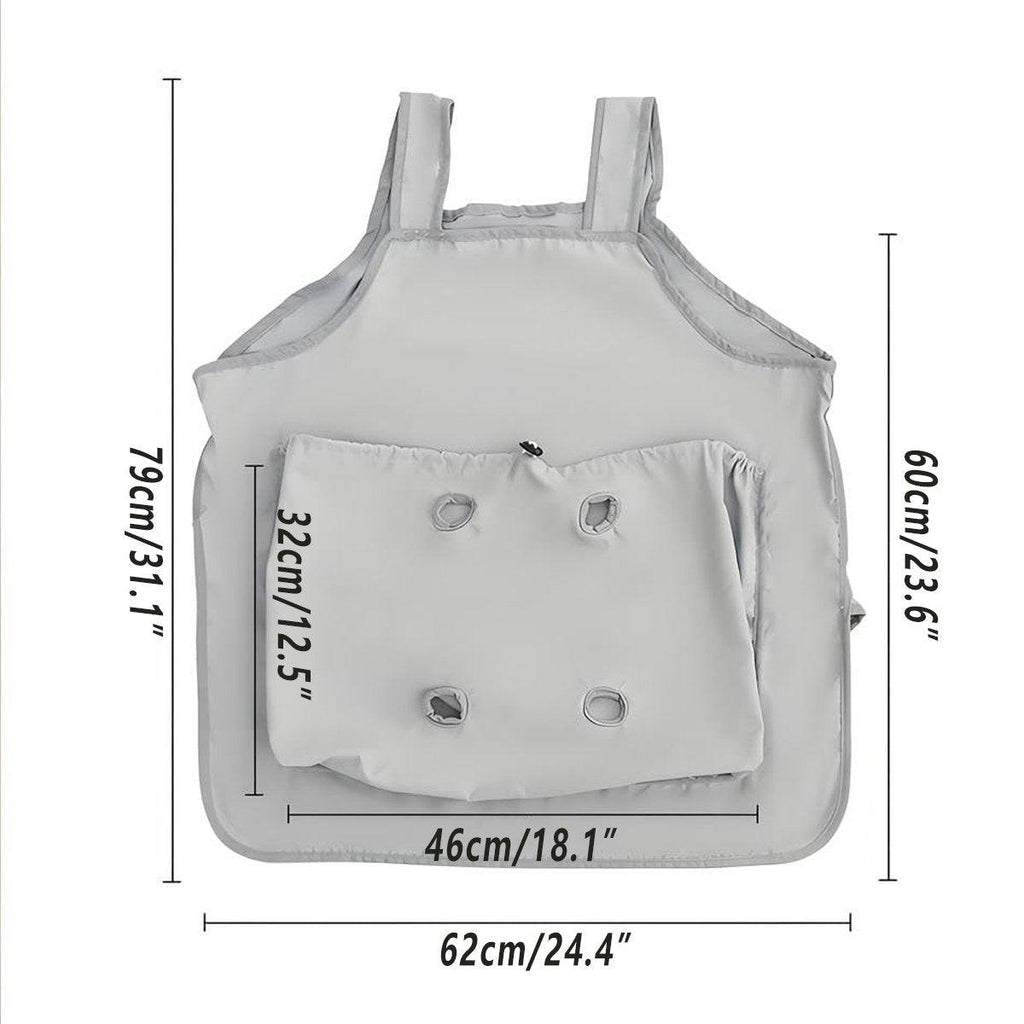 Cat Carrying Apron Non Stick Hair Kangaroo Pouch Pet Grooming Suit Portable