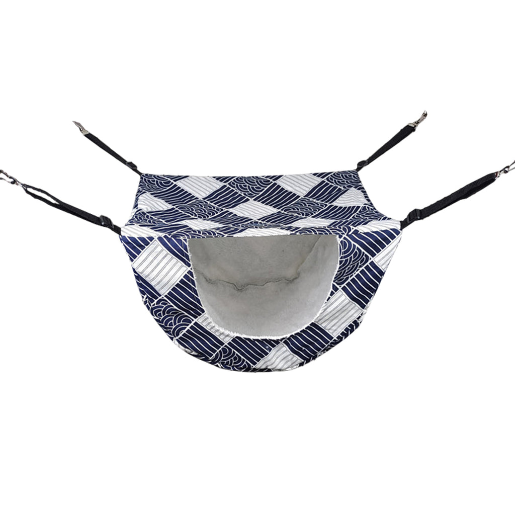 Cat Hammock Hanging Bed Cage Nest Soft Pet House Basket Cat Sleeping Supplies - Blue Whale