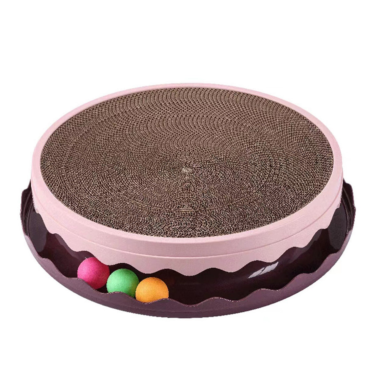 Cat Scratcher Turntable Toy Large Round Corrugated Board Nest Scratch Resistant - Blue
