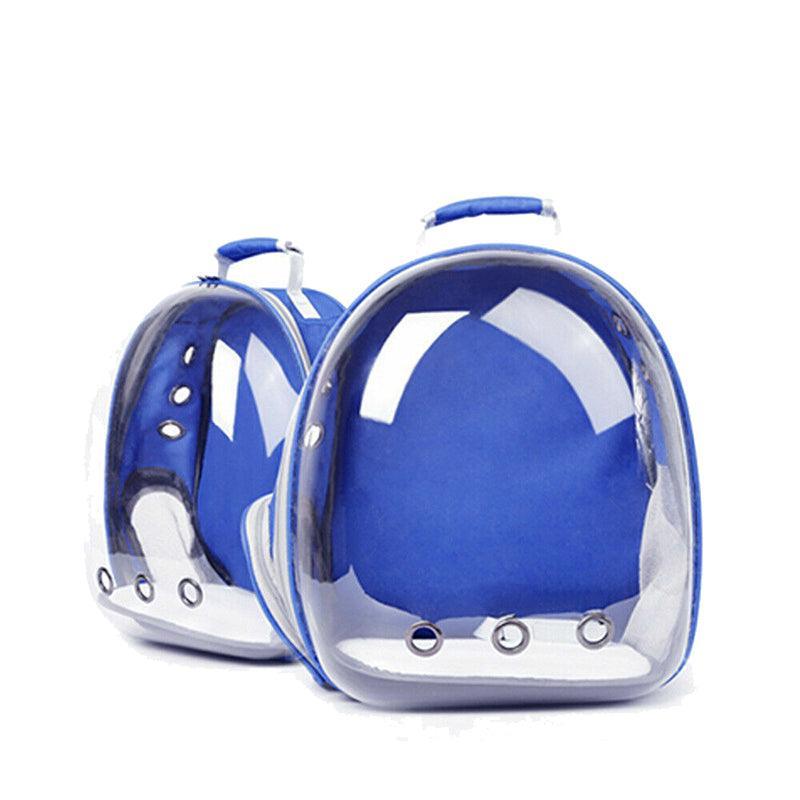 Pet Outdoor Carrier Backpack Cat Dog Puppy Travel Space Capsule Shoulder Bag - Black