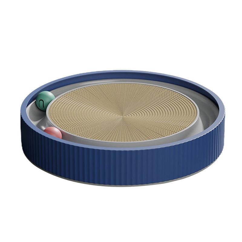 Cat Scratcher Lounge Bed Toy 40cm Round Foldable Cardboard Pad with Ball Track - Replacement Pad