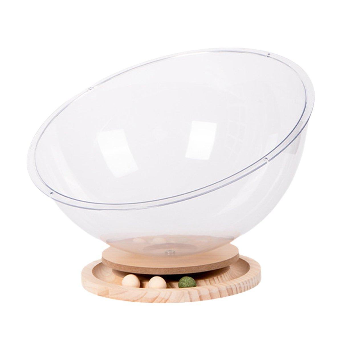 Four Seasons Acrylic Space Capsule Cat Bed Semi-closed Cool Nest Turntable Toy - XL