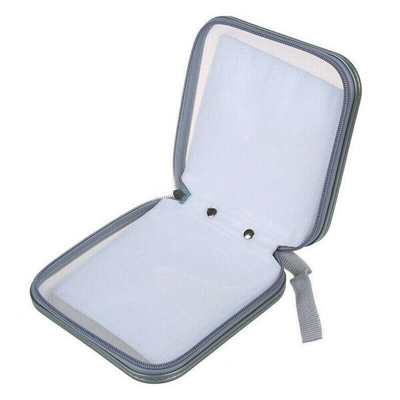 40-Disc CD DVD Wallet Case Portable Car Storage Holder Sleeve Carry Pouch - Blue